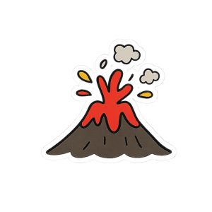 Volcano Sticker